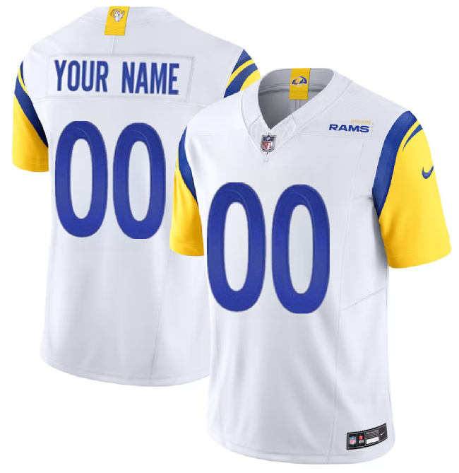 Youth Los Angeles Rams Active Player Custom White 2023 F.U.S.E. Vapor Untouchable Limited Football Stitched Jersey